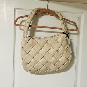 Elegant Cream Woven Purse